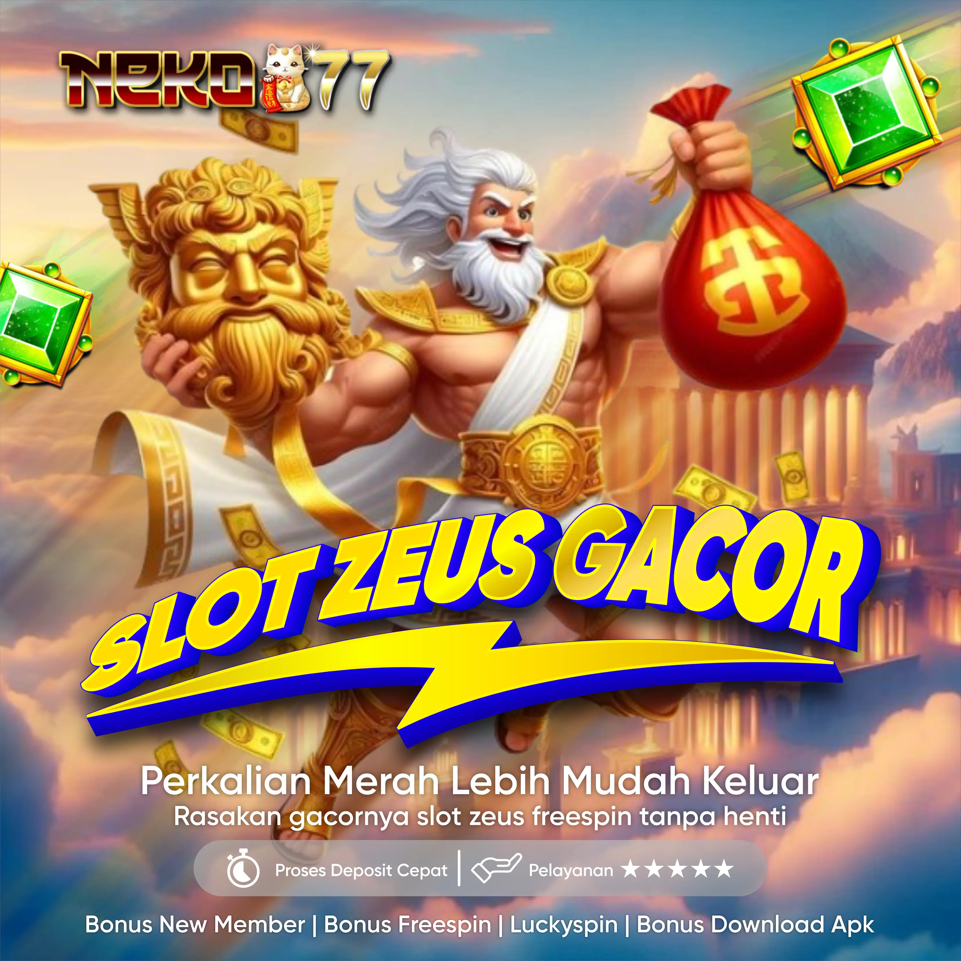 NEKO77: Situs Link Slot Kakek Zeus Gacor Maxwin Hari Ini 2024!